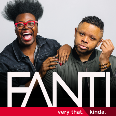 FANTI logo with photo of Tre'vell on the left leaning on Jarrett on the right