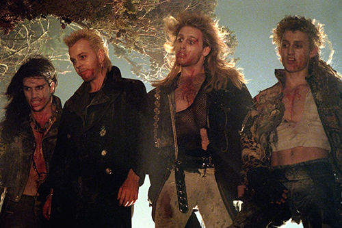 Four bloodied vampires from the movie 'The Lost Boys'