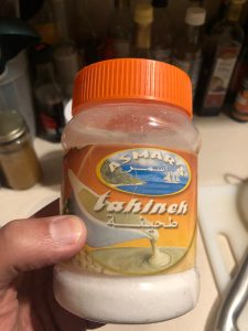 sugar in an old tahineh jar