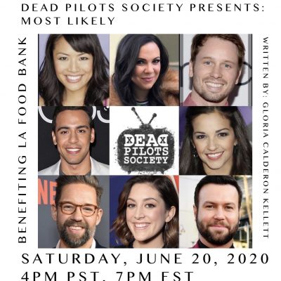 Dead Pilots Society flyer with cast photos