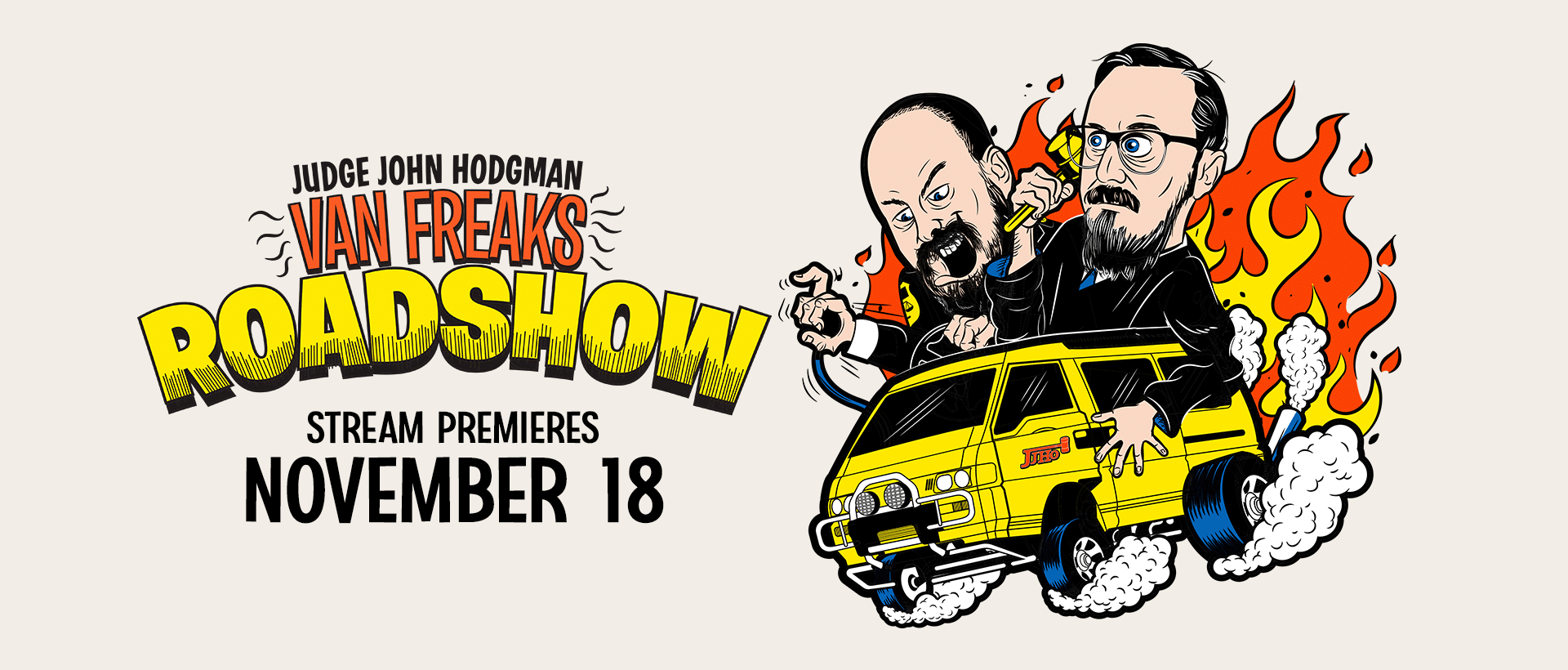 Van Freaks Roadshow logo with the text, "Steam premieres November 18" 
