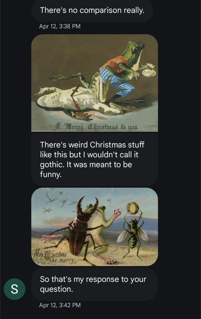screenshots of a text conversation