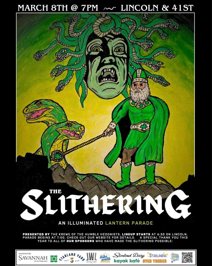A poster for the Savannah event The Slithering