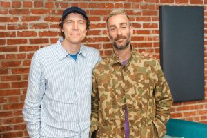 Steve Holmes (left) and Mike Kinsella (right) of American Football