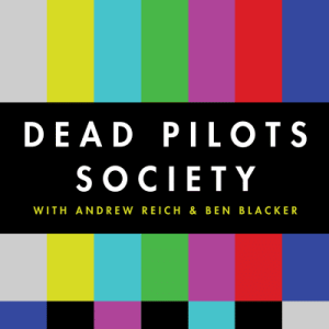 The logo for Dead Pilots Society, designed to resemble the colorful test pattern used for old CRTVs
